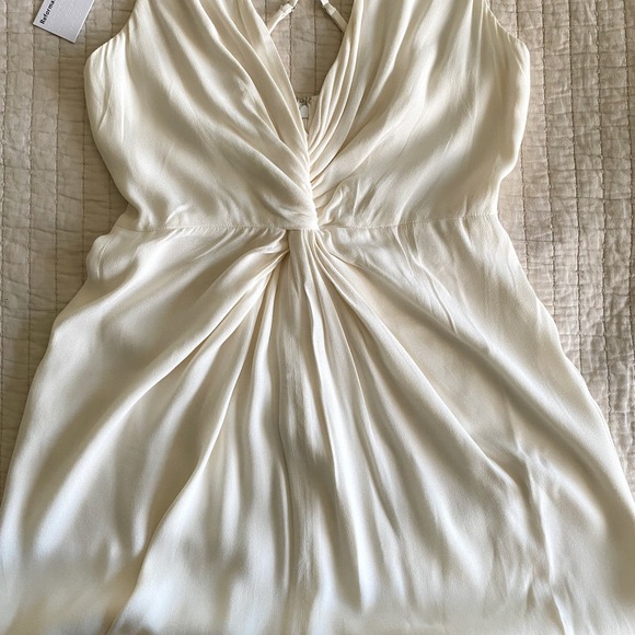 NWT Reformation Bray Dress, Ivory Wedding Dress, Twist Front Formal Gown, Size 8 - Picture 6 of 11